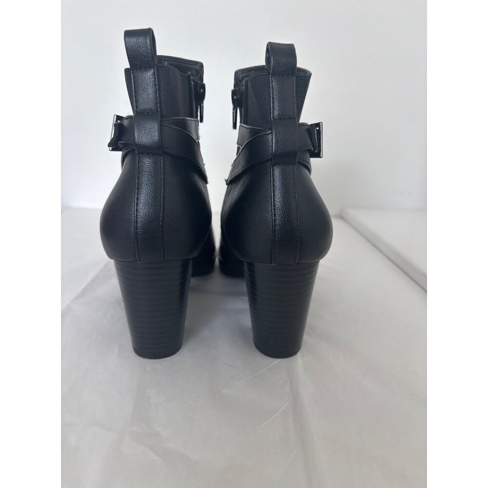 Kelly & Katie Boots Size 11 Black Ankle Office Chic Block Heel Booties Corp Core - Picture 8 of 15